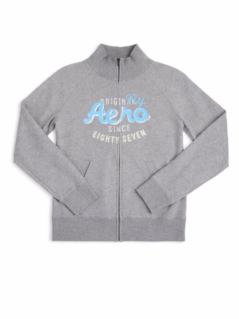 Vintage Aeropostal Gray Zip Up Sweatshirt, Size XL
